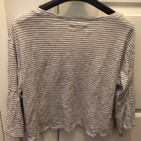Hollister Striped Floral Embroidered Blouse - Picture 5 of 6